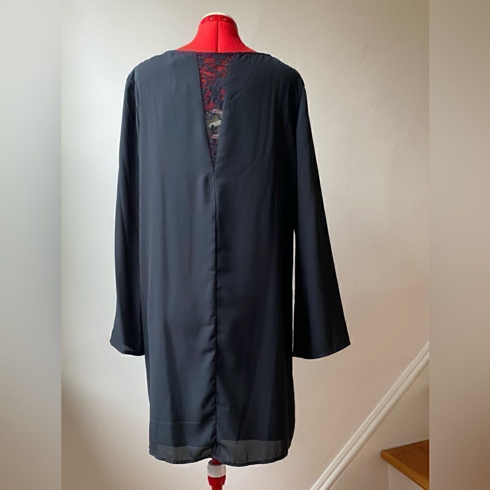 NWT Tom Tailor Black Sheath Dress with Bell Sleeves - Picture 3 of 15